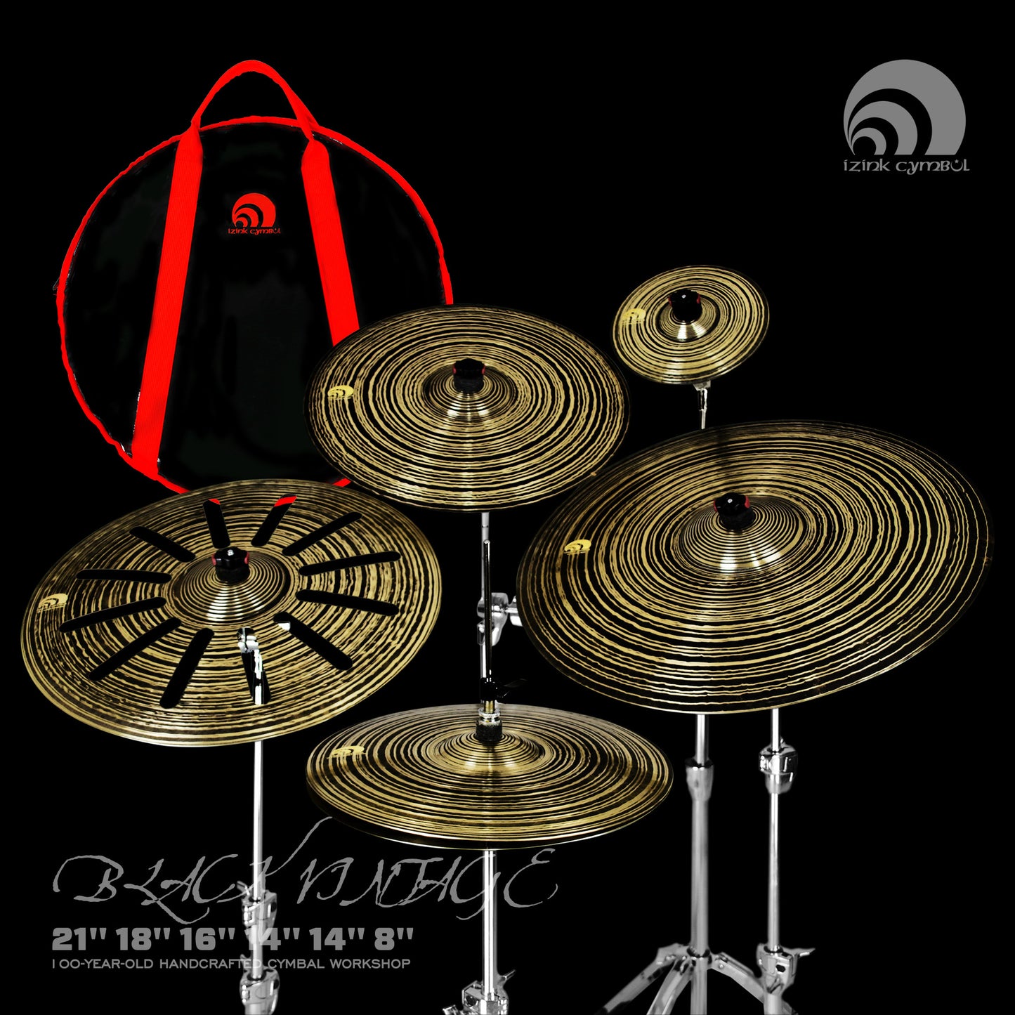 Black Vintage Series Handmade Cymbal Set