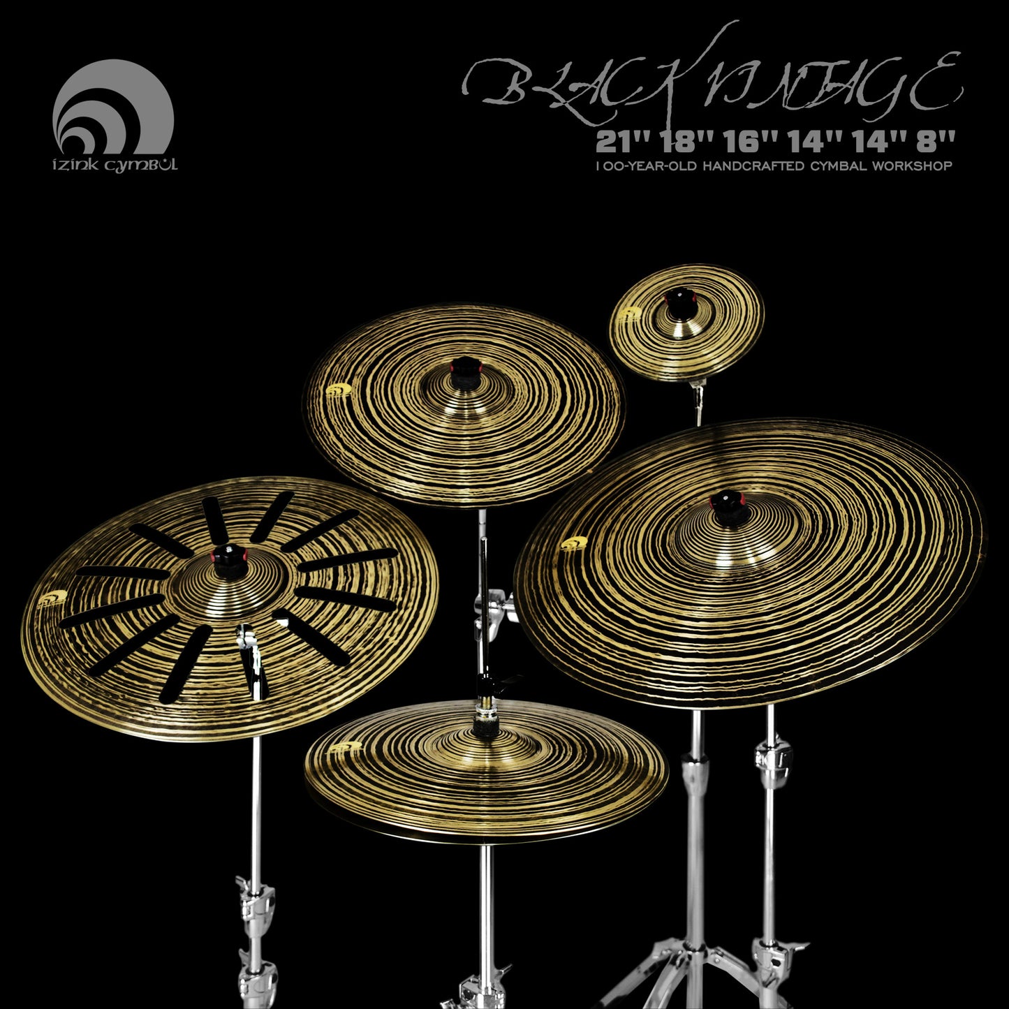Black Vintage Series Handmade Cymbal Set