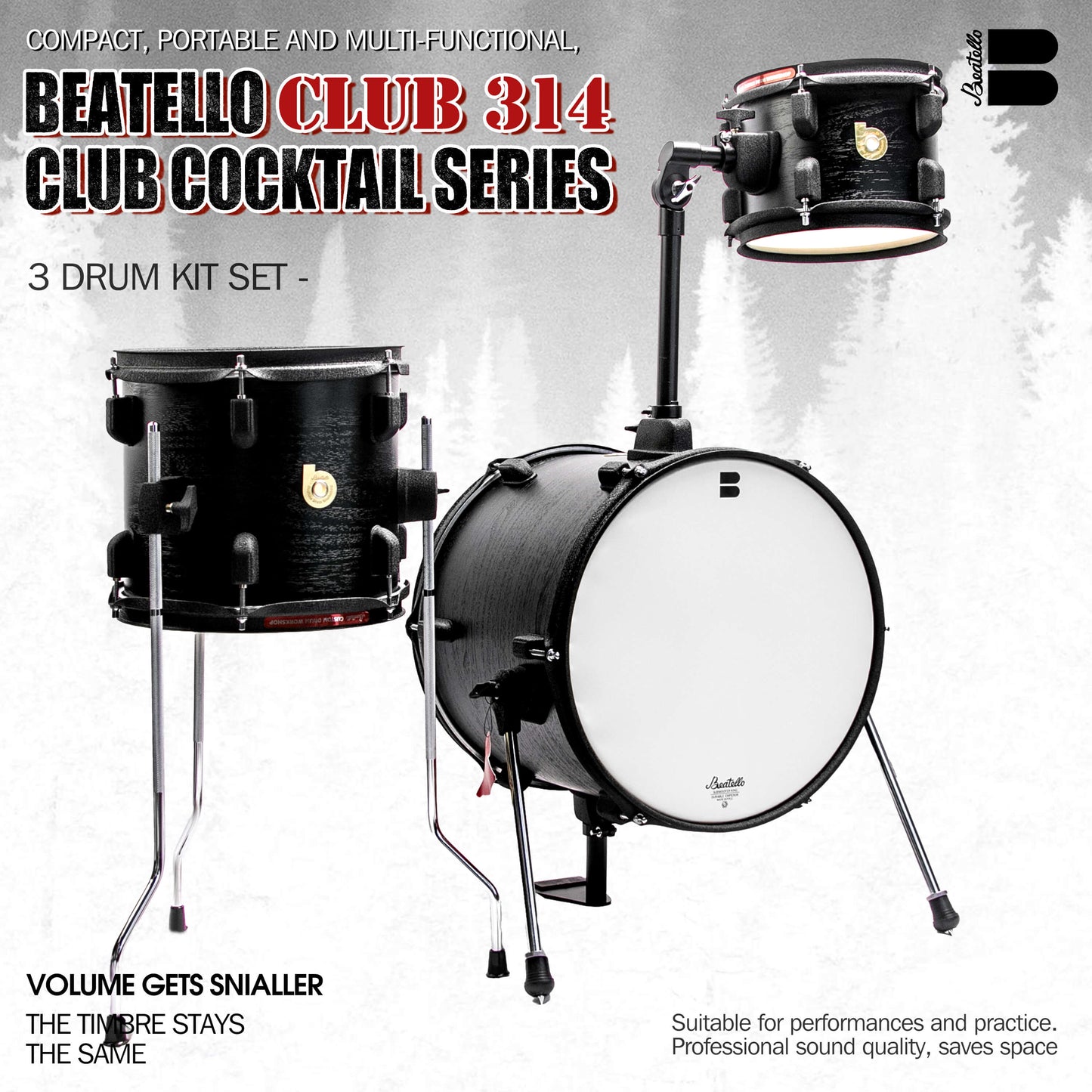 Jungle Drums – Professional Drum Set with Birch Shells & Suspension