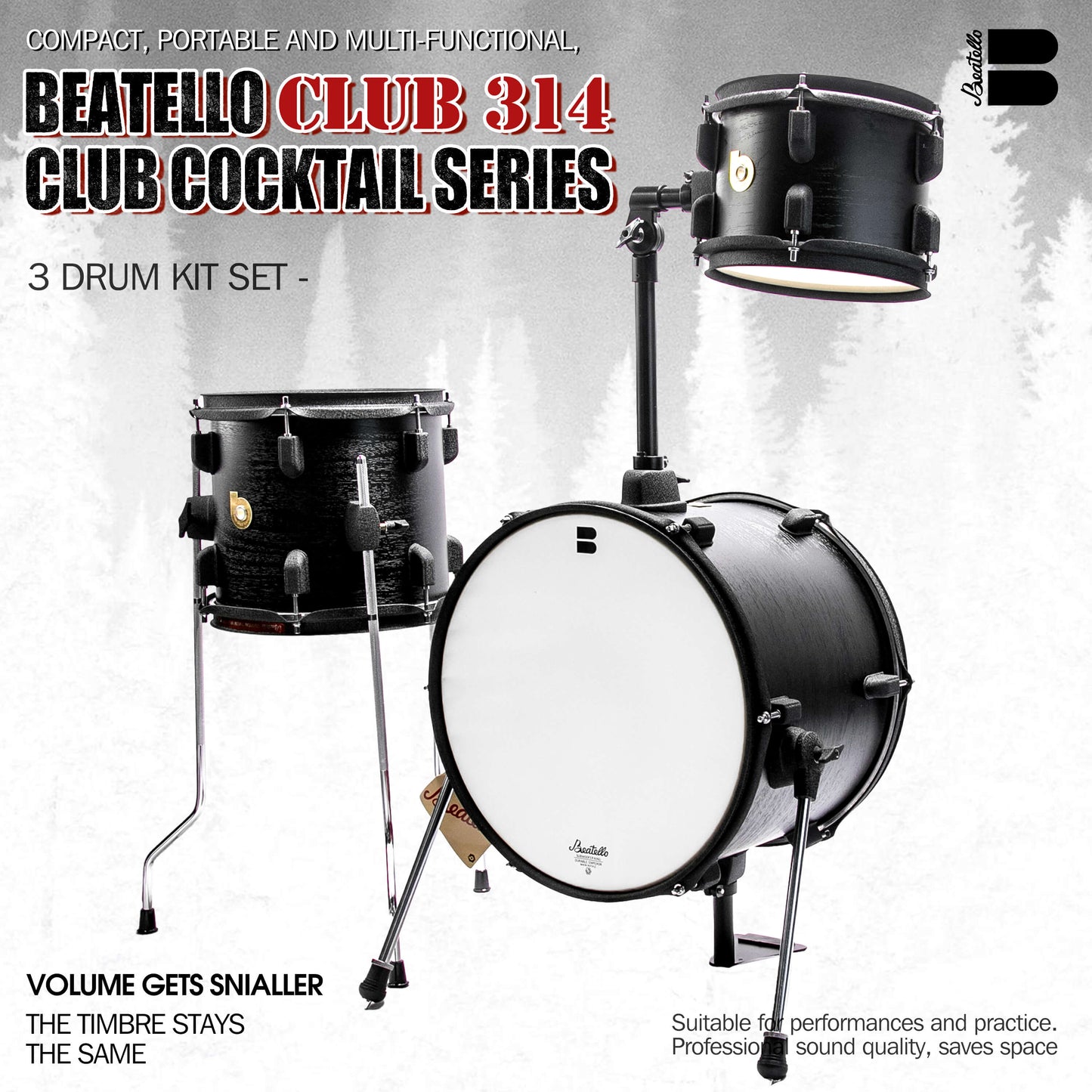 Jungle Drums – Professional Drum Set with Birch Shells & Suspension