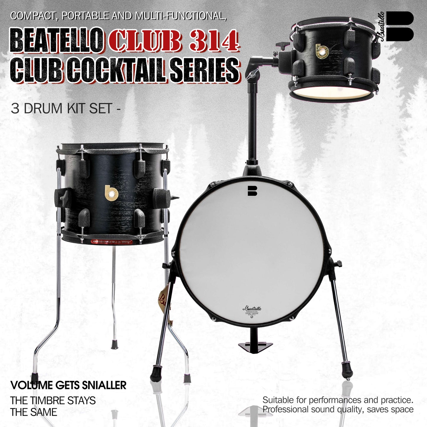 Jungle Drums – Professional Drum Set with Birch Shells & Suspension
