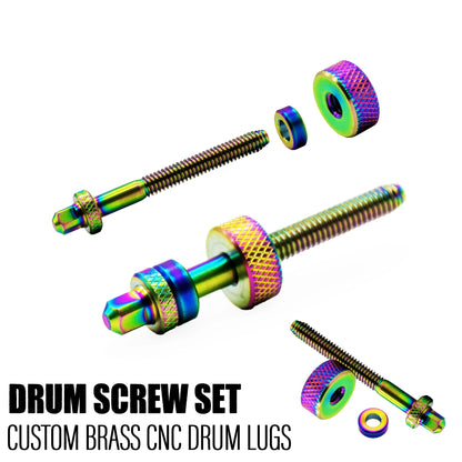 Colored Brass Drum Screw Set