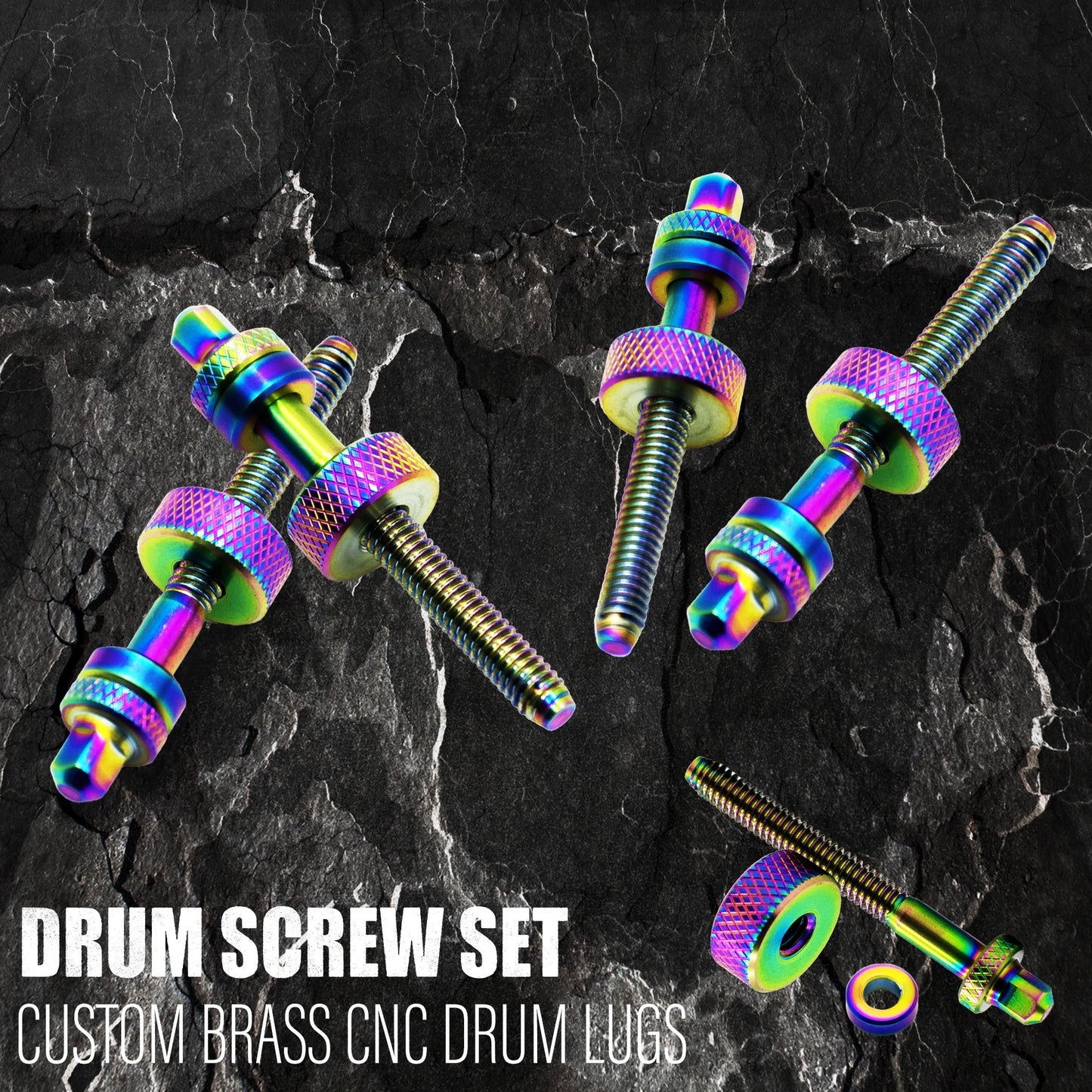 Colored Brass Drum Screw Set