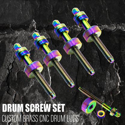 Colored Brass Drum Screw Set