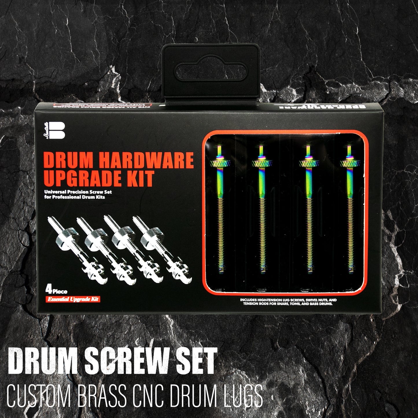 Colored Brass Drum Screw Set