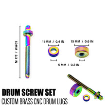 Colored Brass Drum Screw Set