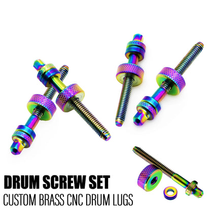Colored Brass Drum Screw Set