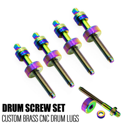 Colored Brass Drum Screw Set