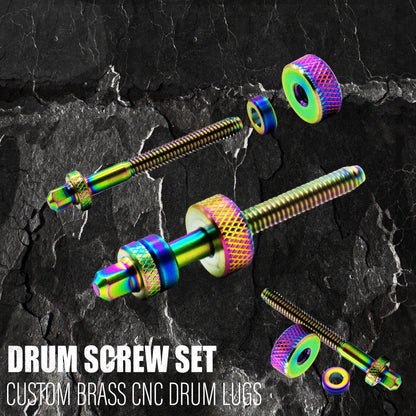 Colored Brass Drum Screw Set