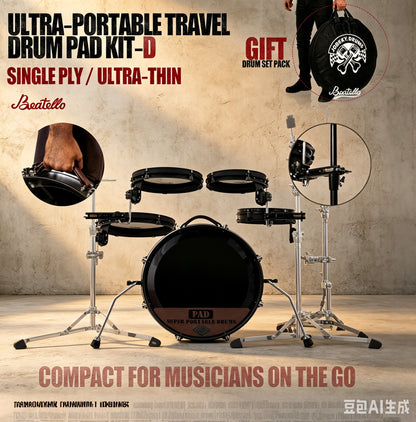 Ultra Portable Travel Drum Pad Kit
