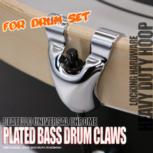 Die Cast Bass Drum Claw Hook, Chrome