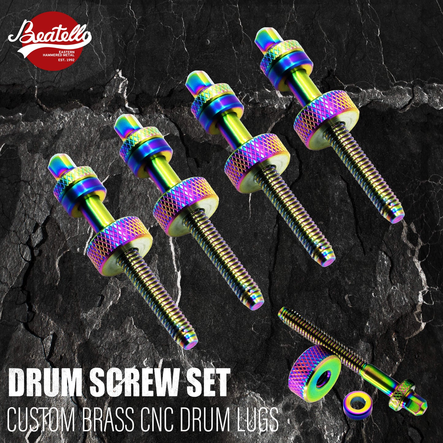 Colored Brass Drum Screw Set