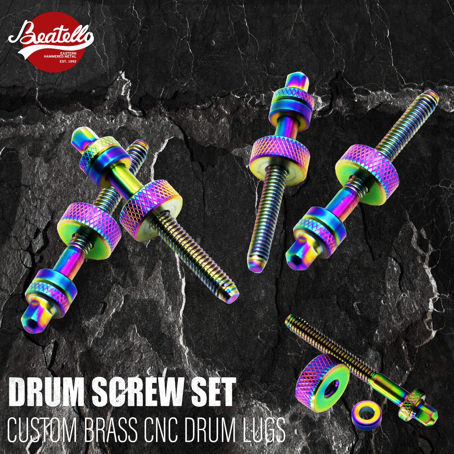 Colored Brass Drum Screw Set