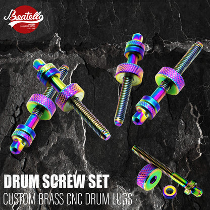 Colored Brass Drum Screw Set