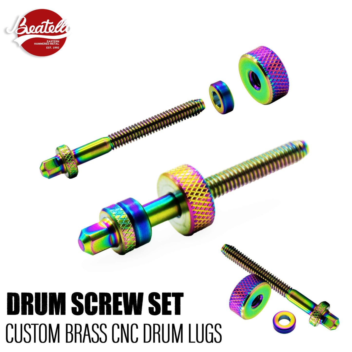 Colored Brass Drum Screw Set