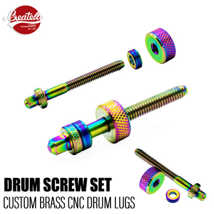 Colored Brass Drum Screw Set