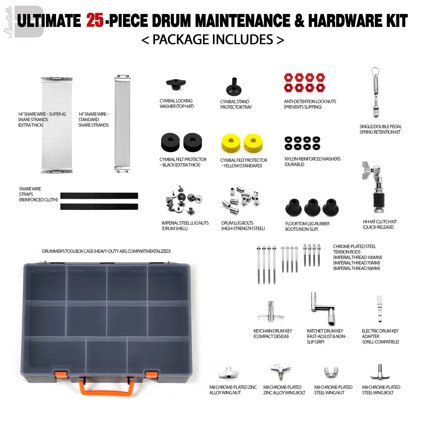 Drum Set Accessories Suitcase