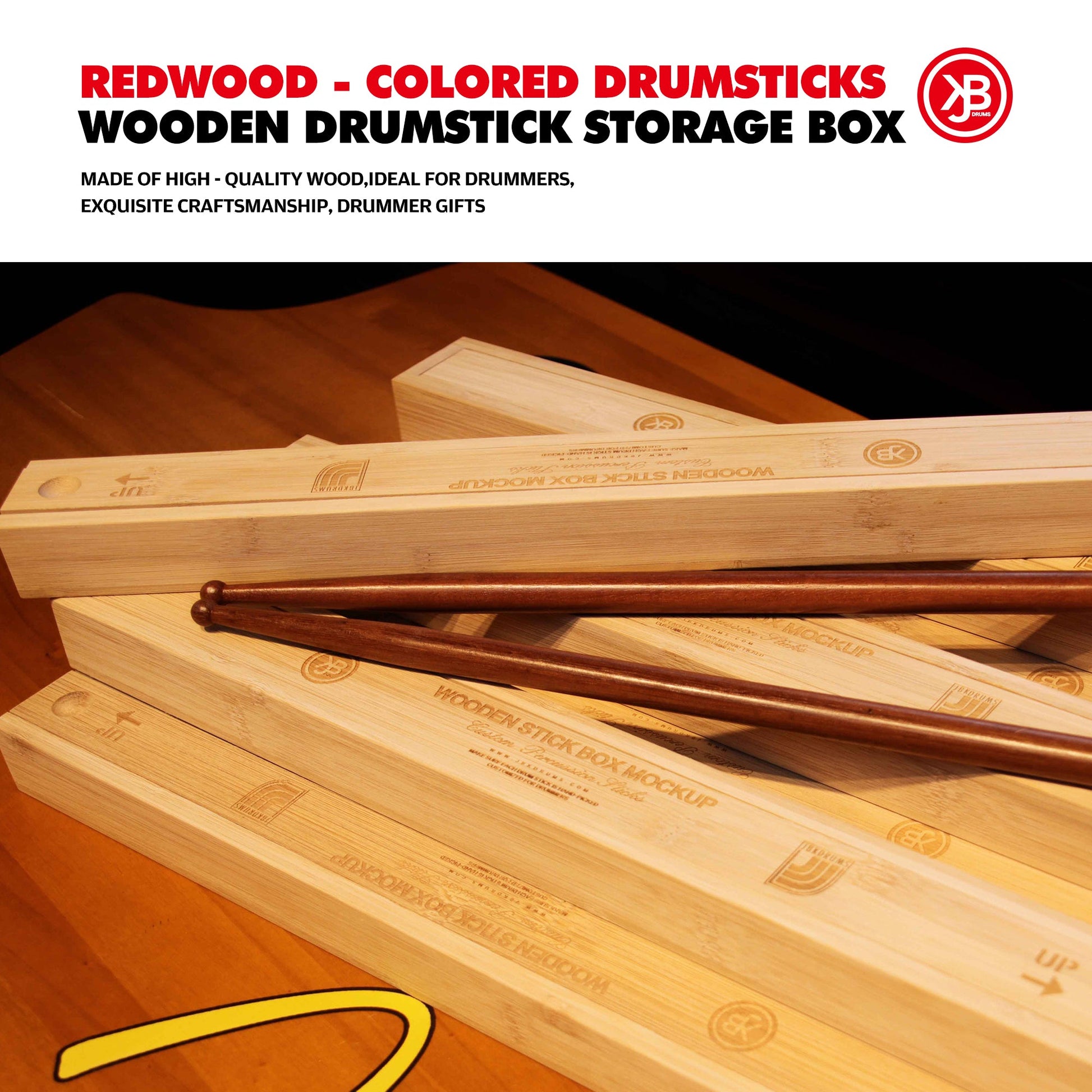 Drum Sticks&Wooden Drumstick Storage Box Beatello