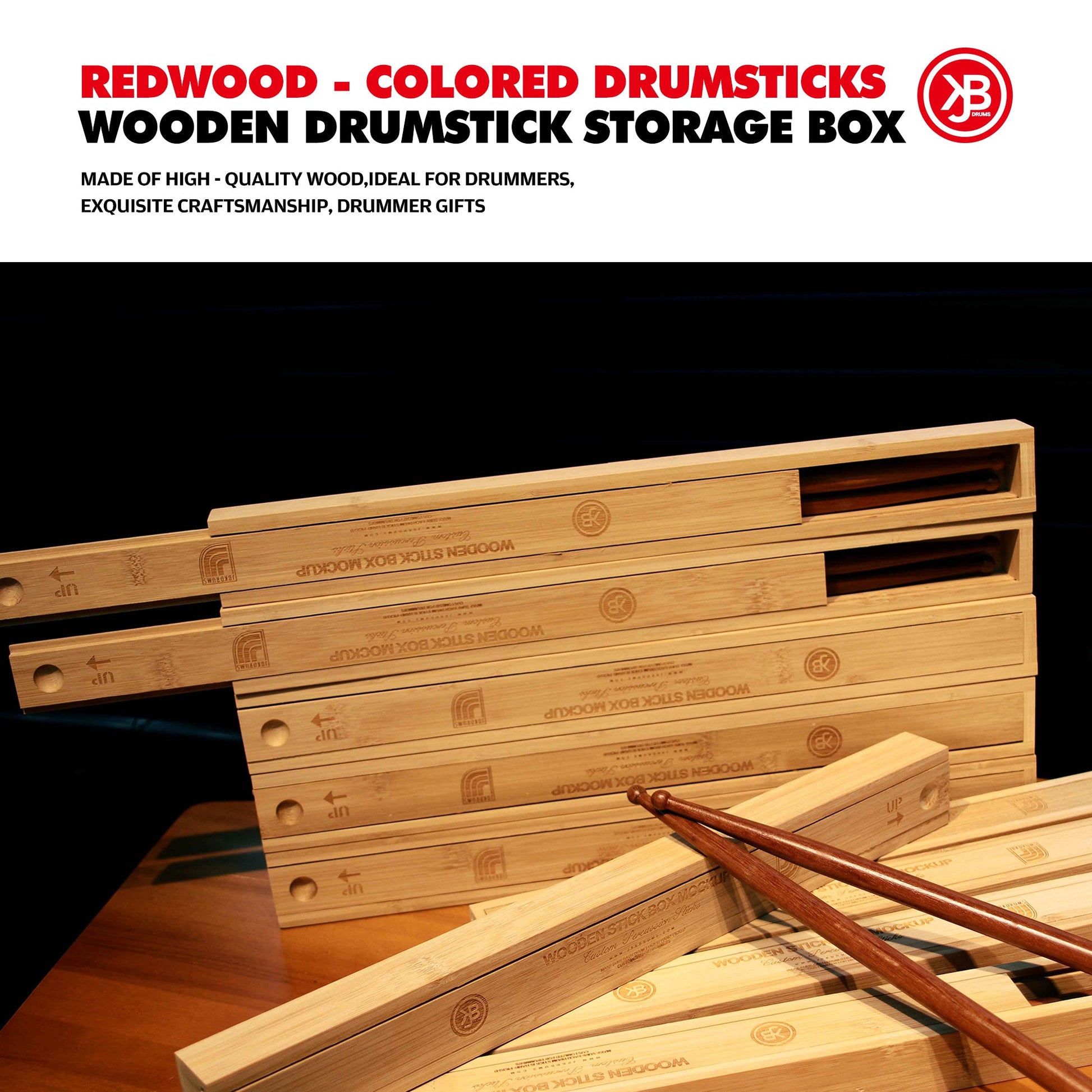 Drum Sticks&Wooden Drumstick Storage Box Beatello