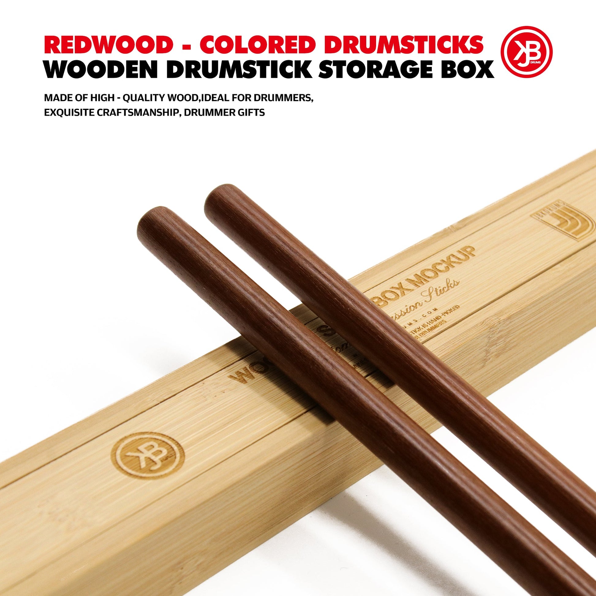 Drum Sticks&Wooden Drumstick Storage Box Beatello