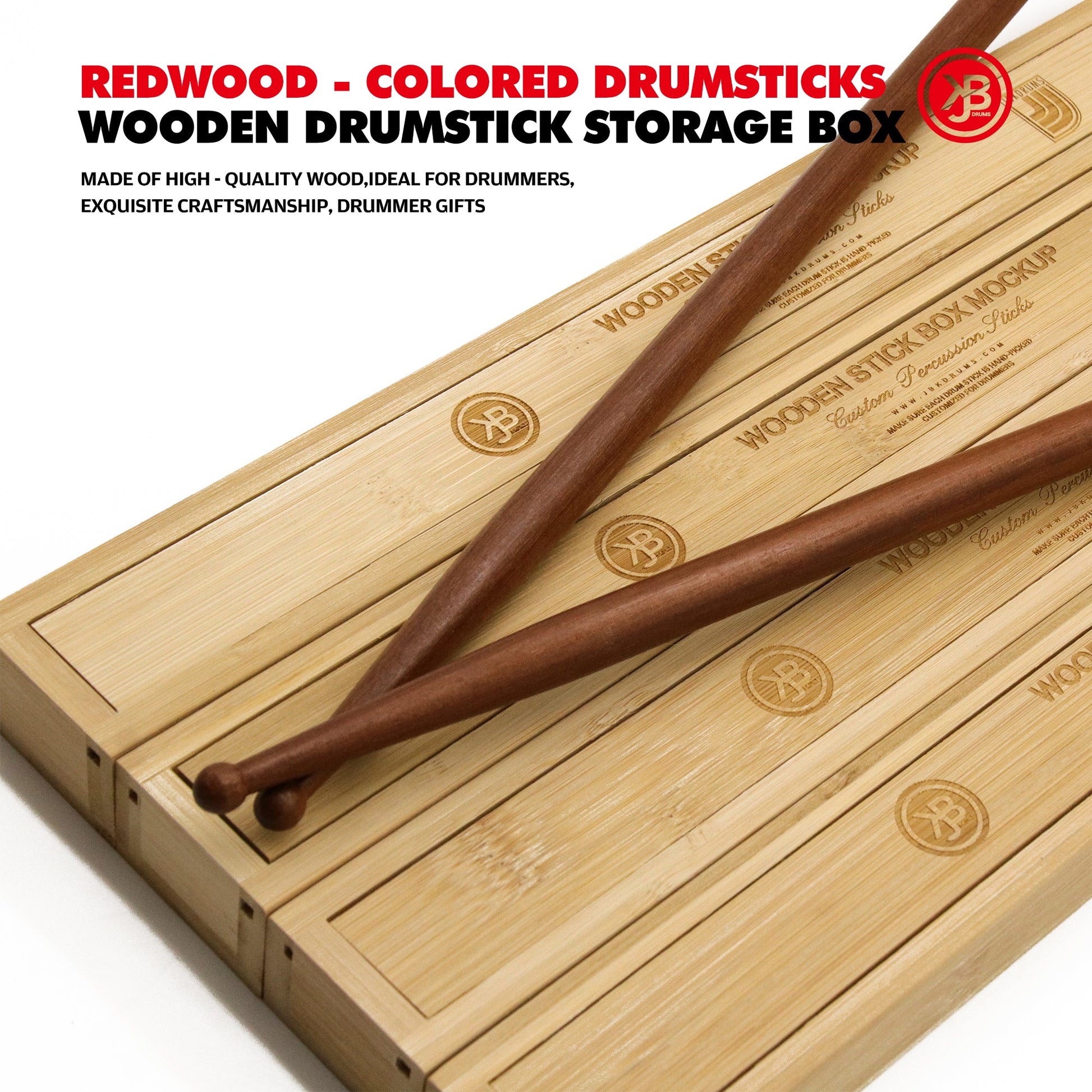 Drum Sticks&Wooden Drumstick Storage Box Beatello