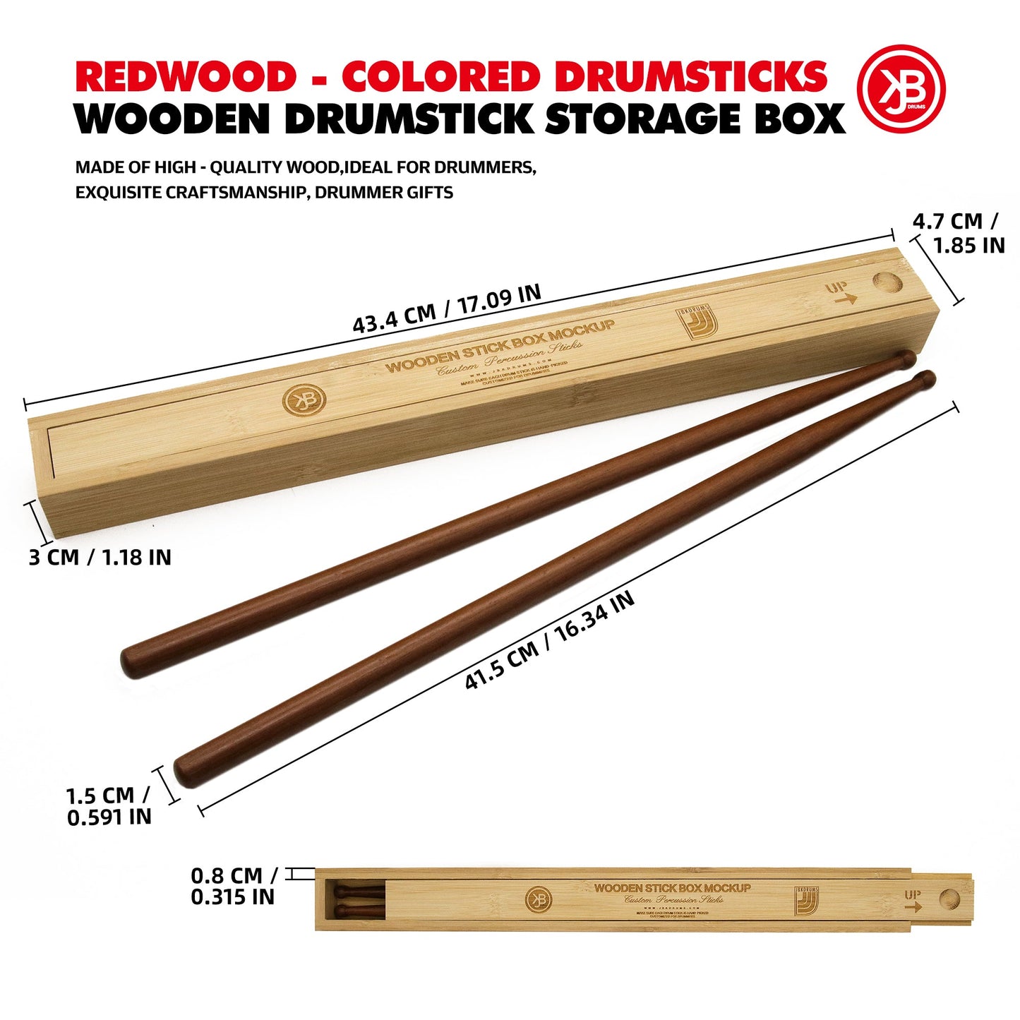 Drum Sticks&Wooden Drumstick Storage Box Beatello