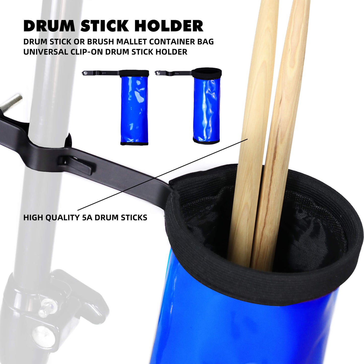 Drumstick Bag and Pair of 5A Drumsticks