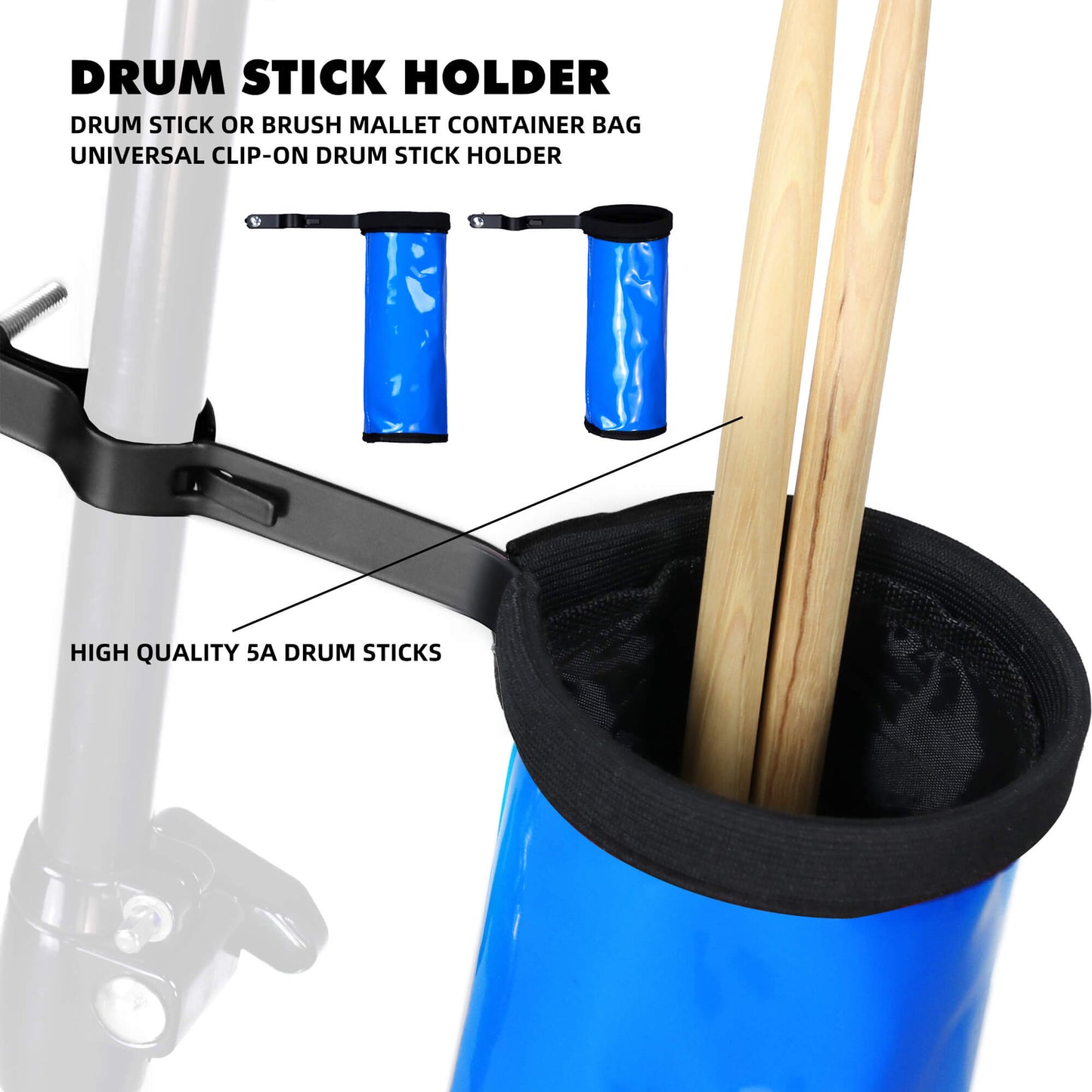 Drumstick Bag and Pair of 5A Drumsticks