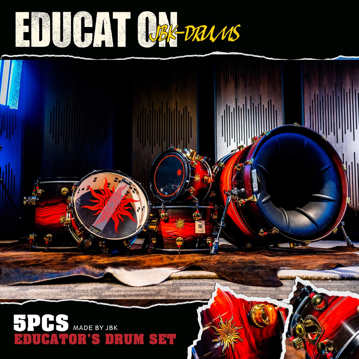 Educator Drum Shell Kit, 5-Piece