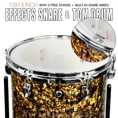 Gold 13×13-inch Special Effect Floor Snare Drum