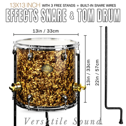 Gold 13×13-inch Special Effect Floor Snare Drum