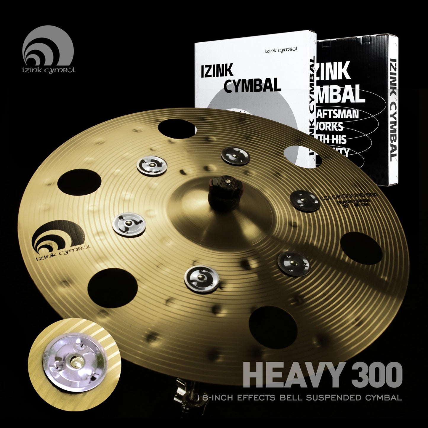 Beatello-Golden Effect Crash Cymbal with Bells Beatello workshop
