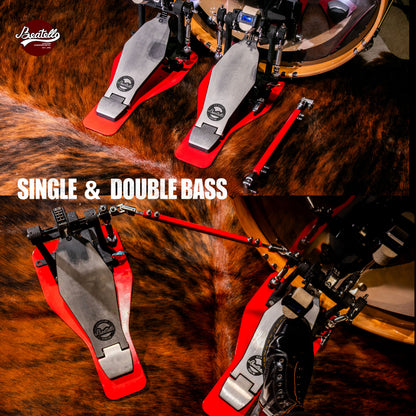 Beatello 'Hercules' Power Double Pedal & 2 Single Pedals