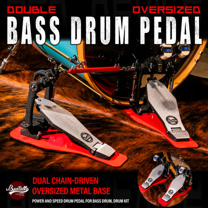 Beatello 'Hercules' Power Double Pedal & 2 Single Pedals