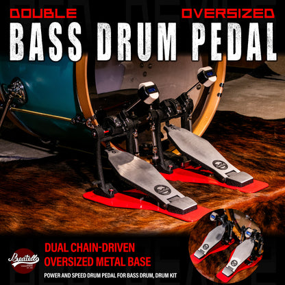 Beatello 'Hercules' Power Double Pedal & 2 Single Pedals