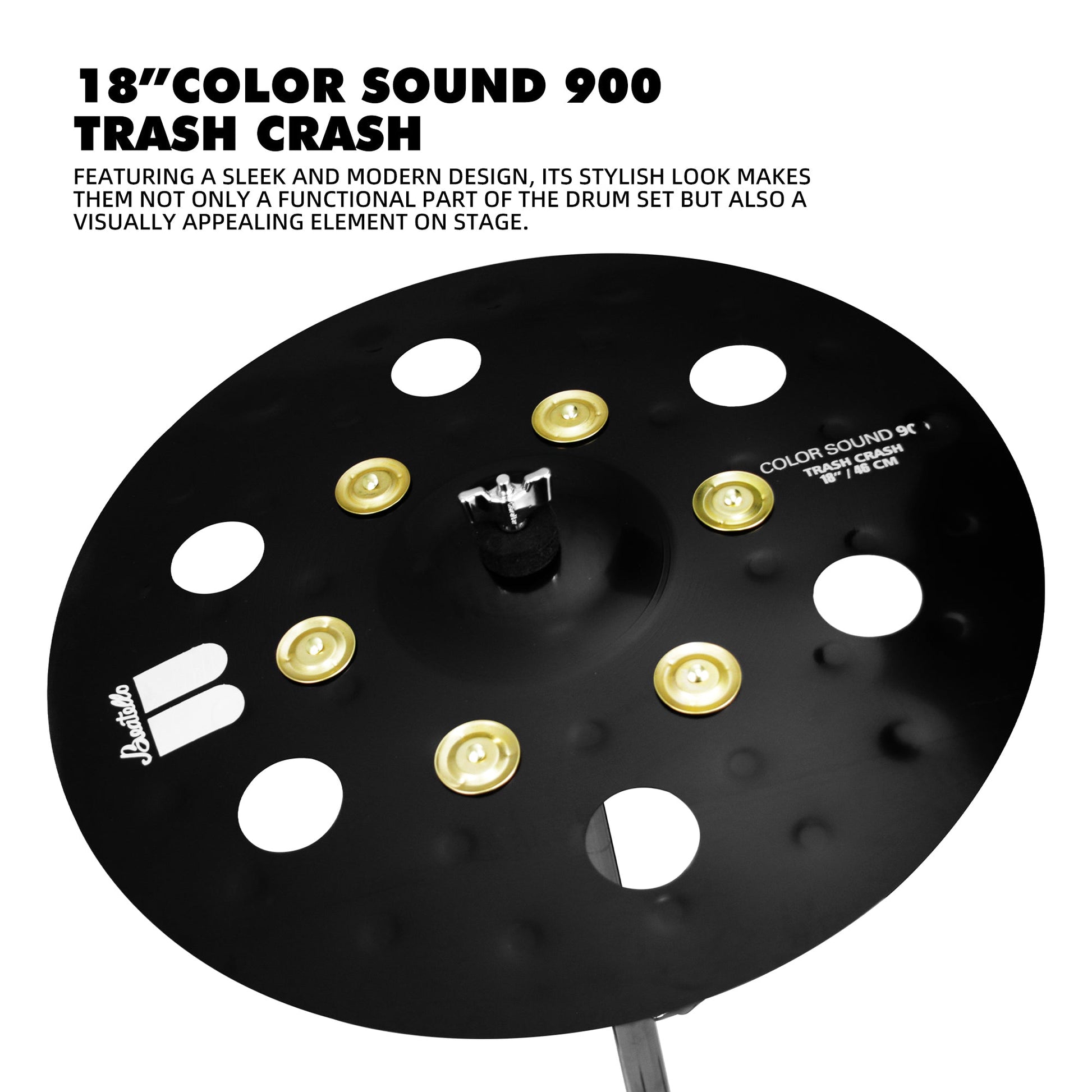 The Black Devil 900 Series-Hole Tone Bell Cymbal Beatello