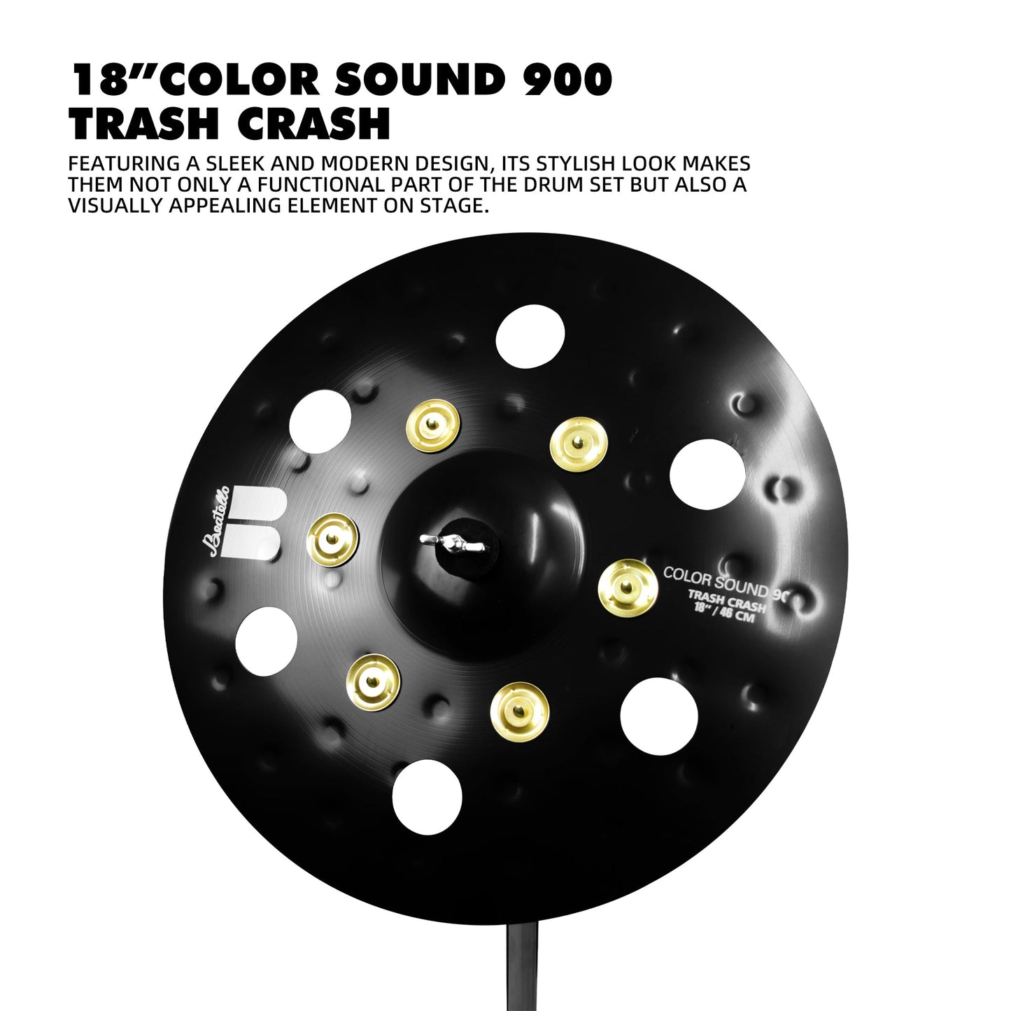 The Black Devil 900 Series-Hole Tone Bell Cymbal Beatello