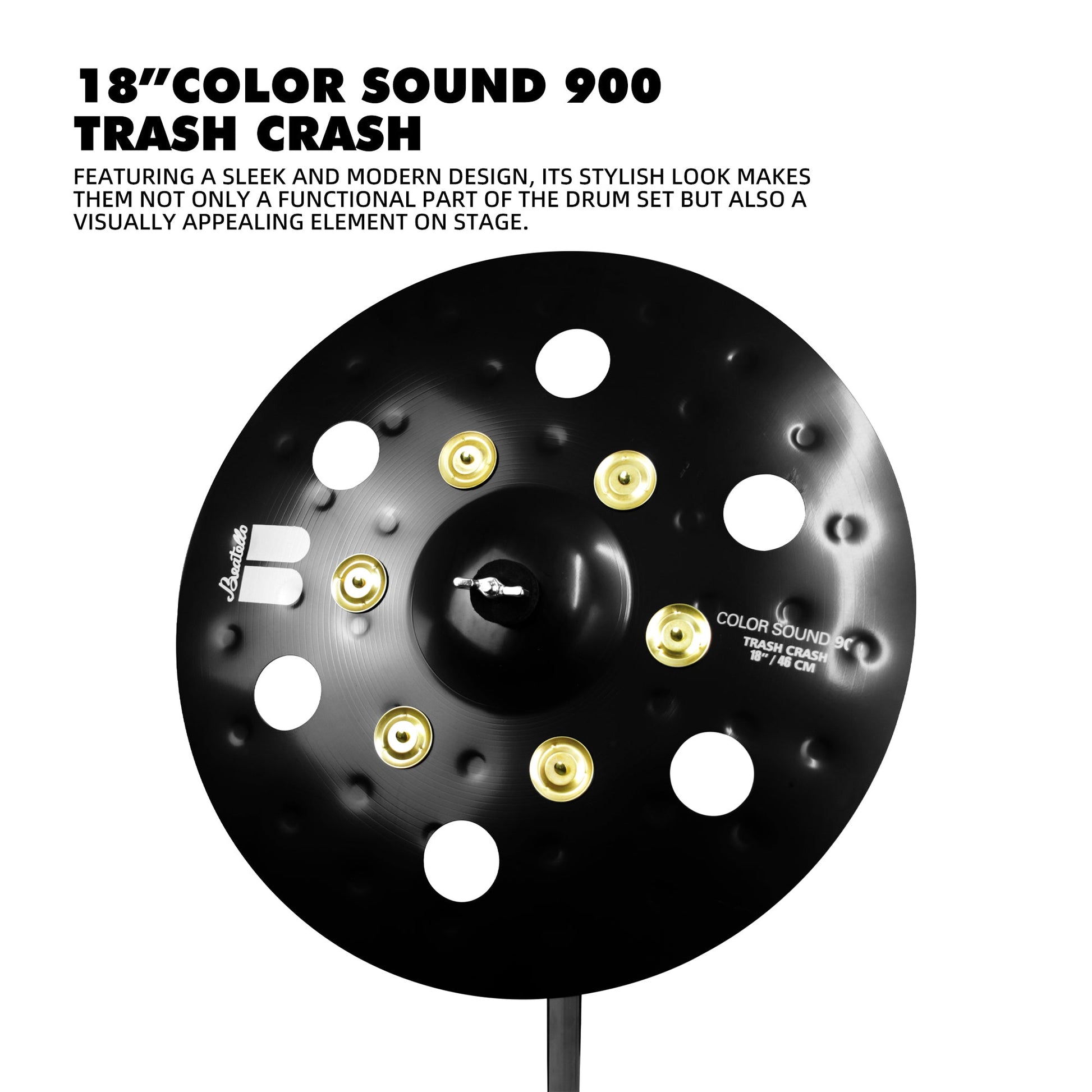 The Black Devil 900 Series-Hole Tone Bell Cymbal Beatello
