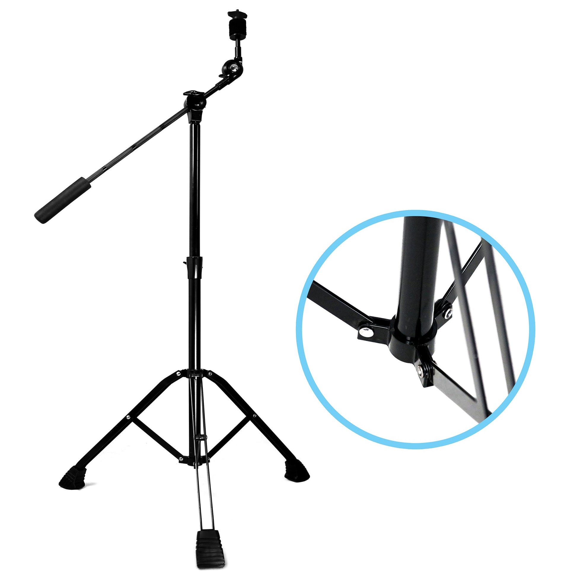 Straight Nickel Cymbal Stand +EVA No-slip Handle Beatello