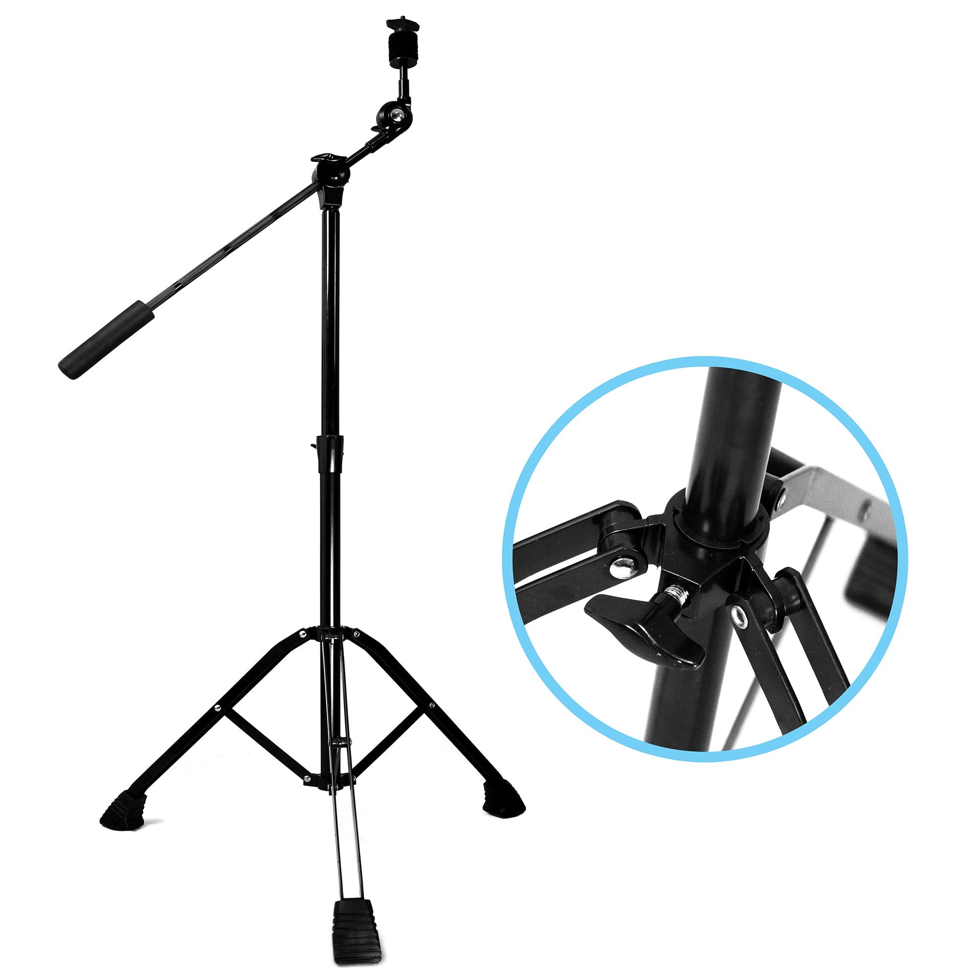 Straight Nickel Cymbal Stand +EVA No-slip Handle Beatello