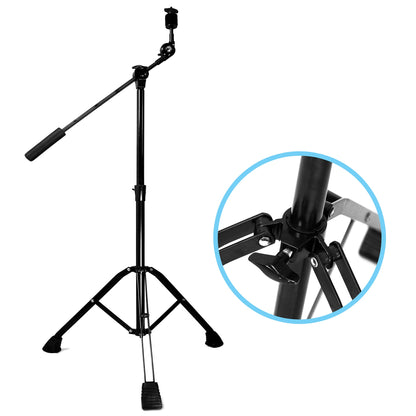 Straight Nickel Cymbal Stand +EVA No-slip Handle Beatello