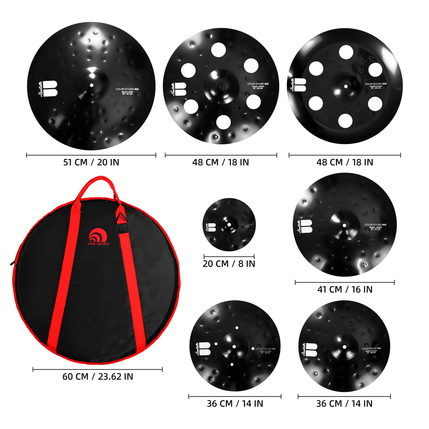 The Black Devil 900 Series-7PCS Cymbal Set
