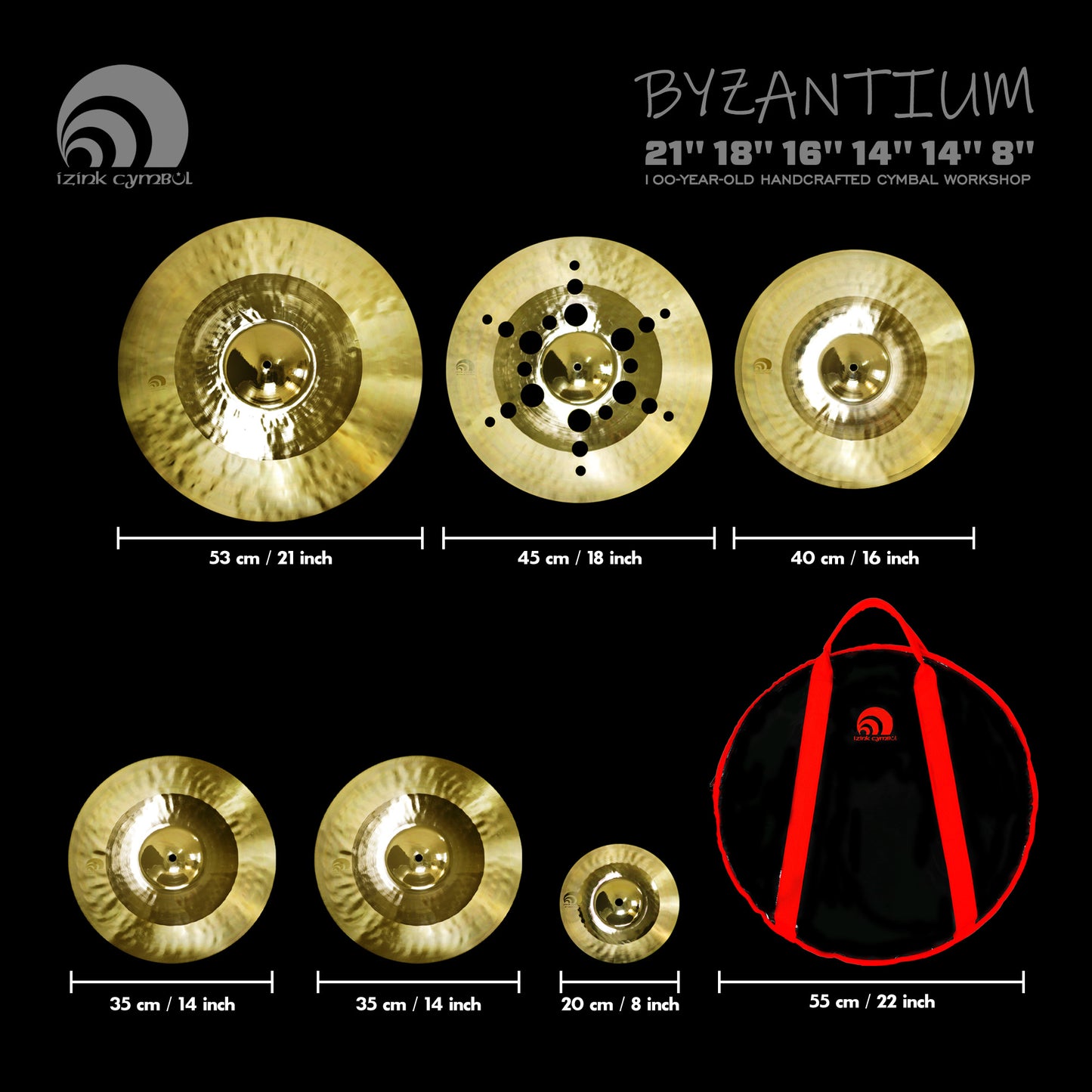 IZNIK B25 BYZANTIUM Series Handmade Cymbal Set