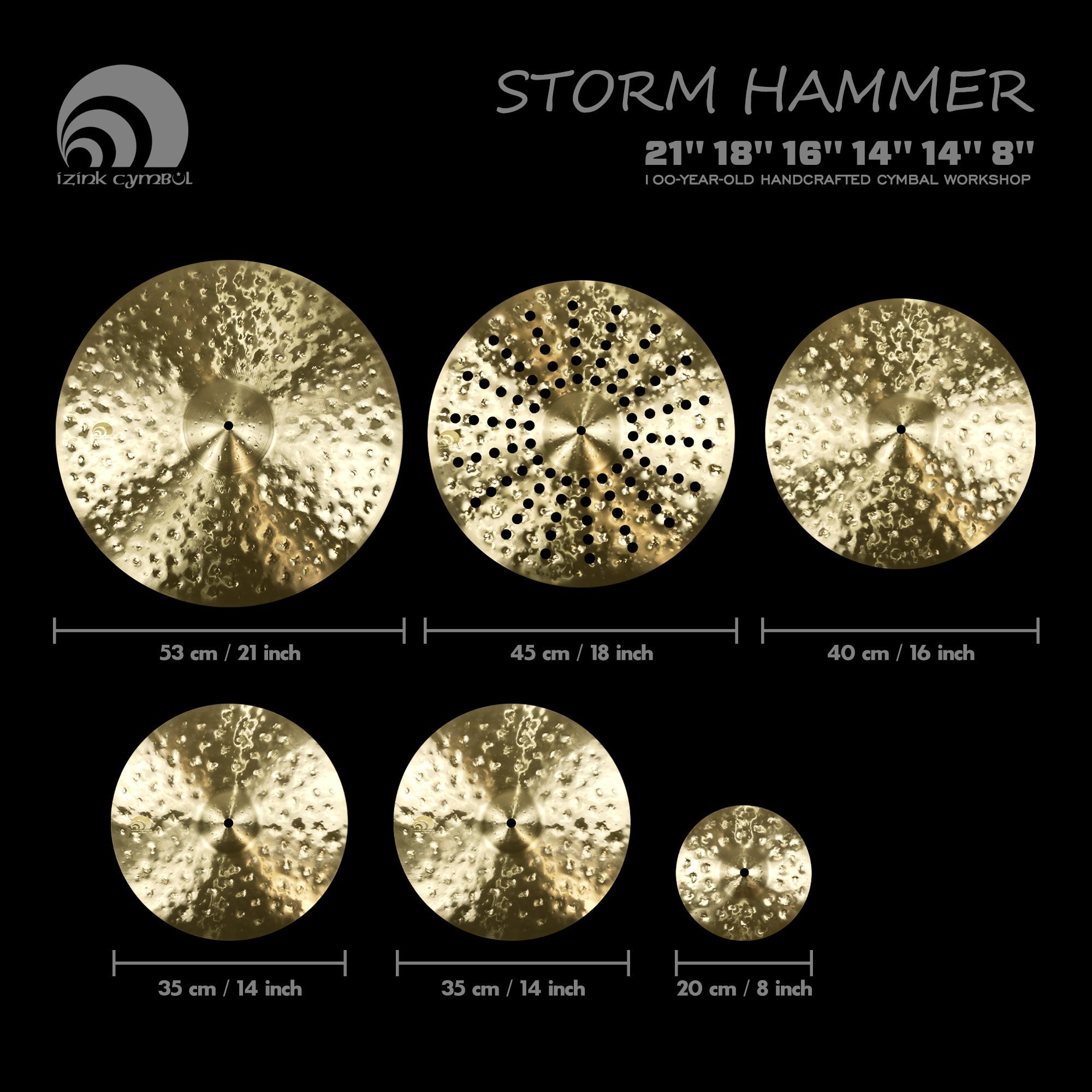 IZNIK B25 STORM HAMMER series HANDMADE Cymbal Set Beatello