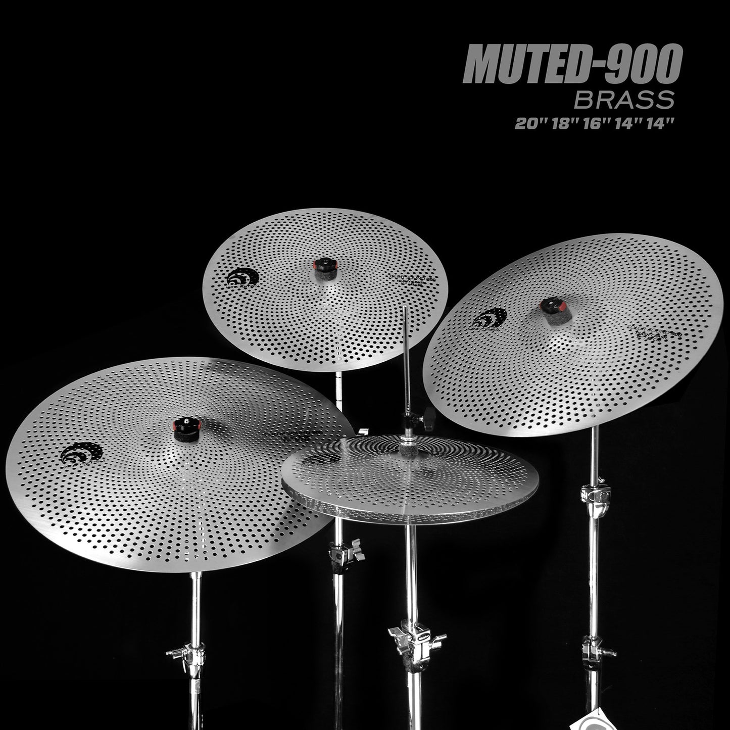 IZNiK-muted-900 BRASS Low Volume Cymbal Set