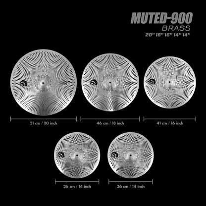 IZNiK-muted-900 BRASS Low Volume Cymbal Set