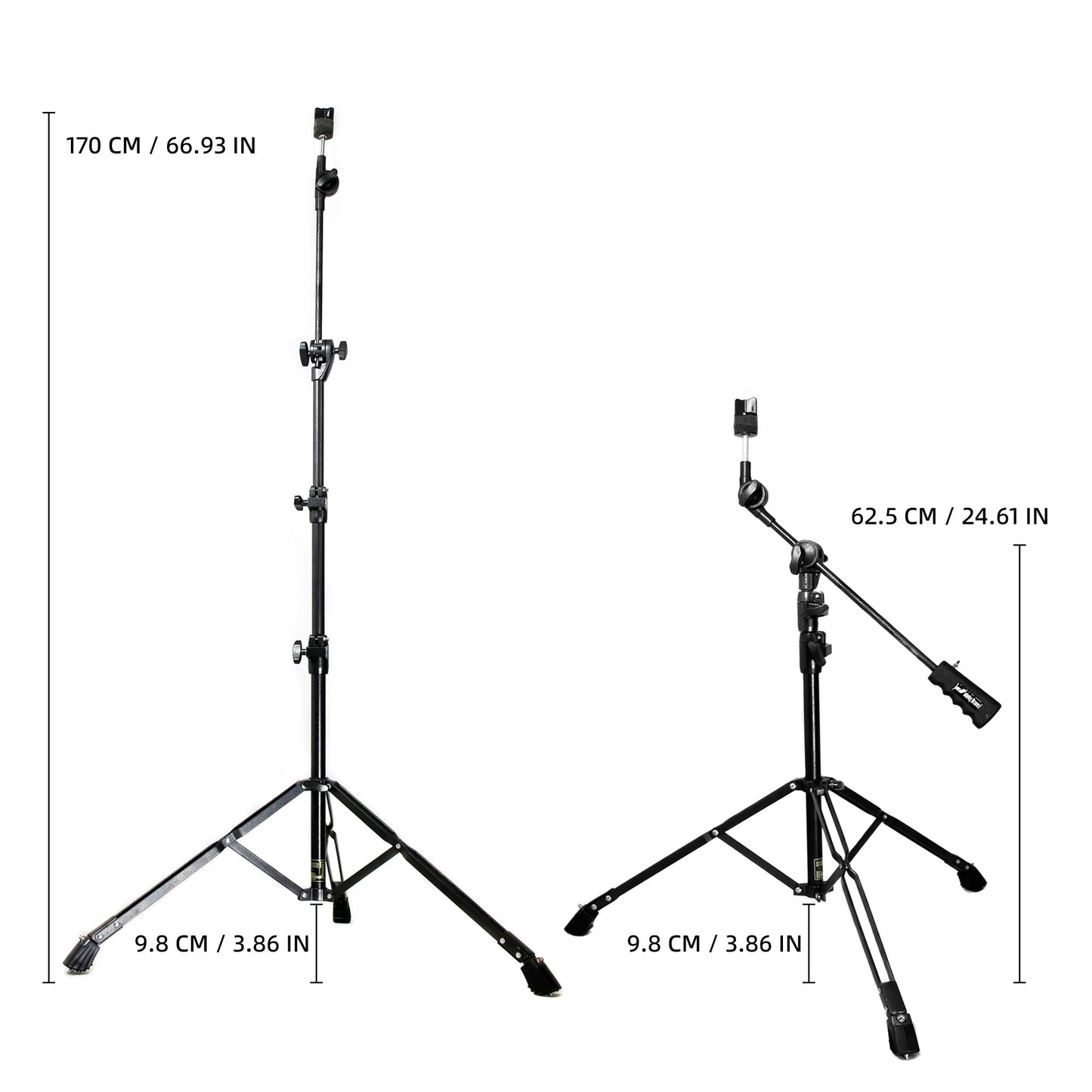 JBK-Cymbal Boom Stand with Nickel Finish+ Cast Iron Counterweight Beatello