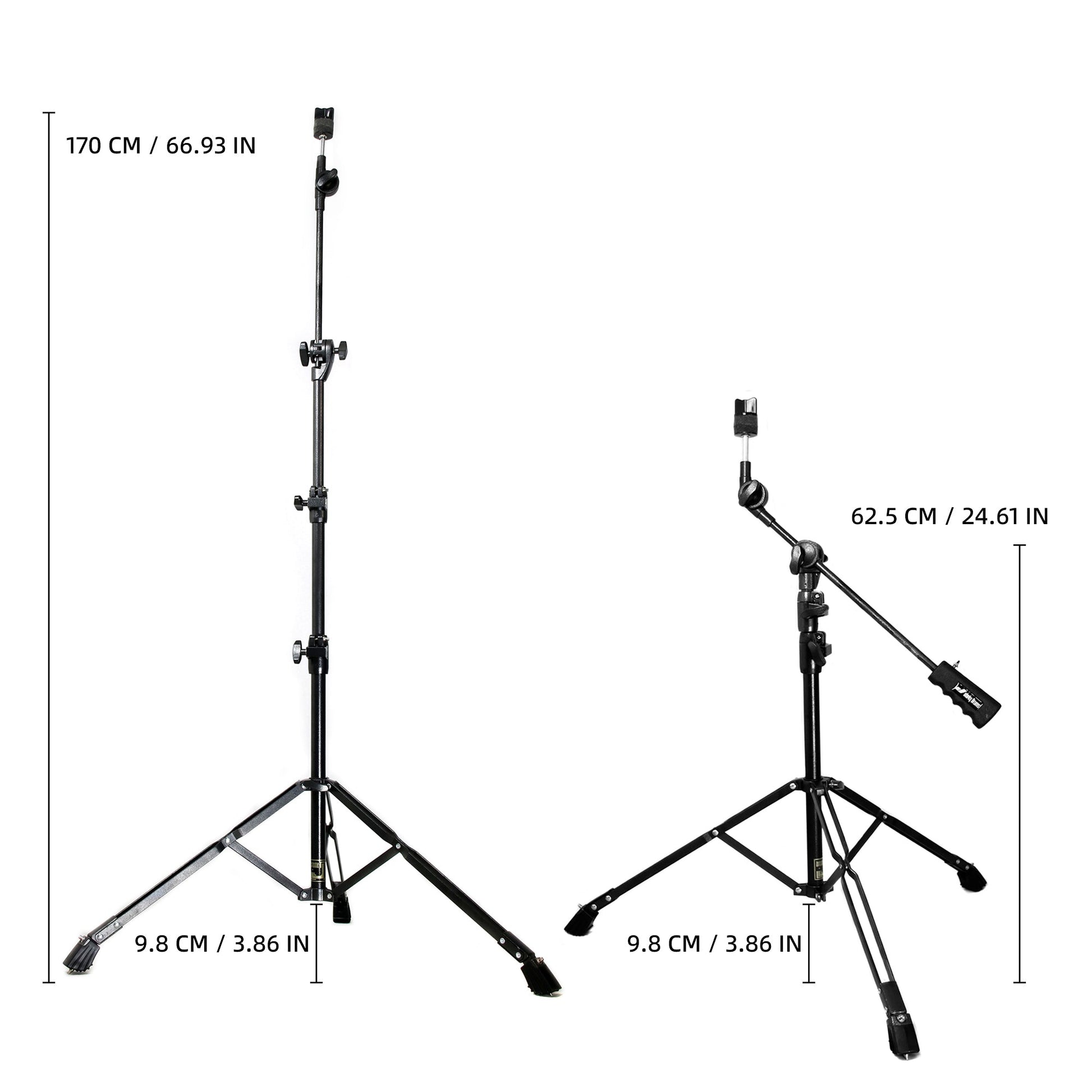 JBK-Cymbal Boom Stand with Nickel Finish+ Cast Iron Counterweight Beatello