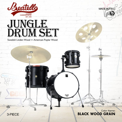 Jungle Drums – Batería profesional con cascos de abedul y suspensión