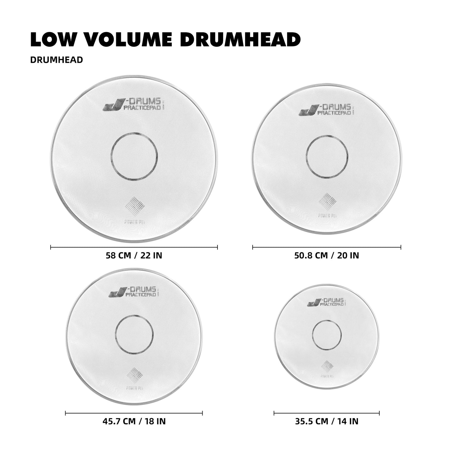 Mesh Drumhead 22"/20"/18"/14"